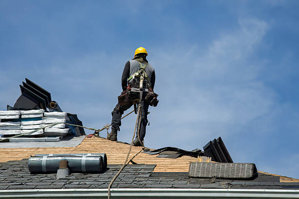 Professional Gutter Installation technician working in Avon, OH